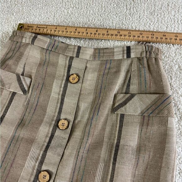 Vintage Eska Skirt Womens Size 40 vienna australia striped button up midi Woven - Picture 5 of 7